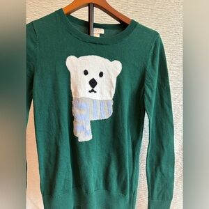 LOFT Green Polar Bear Sweater – Sz XS